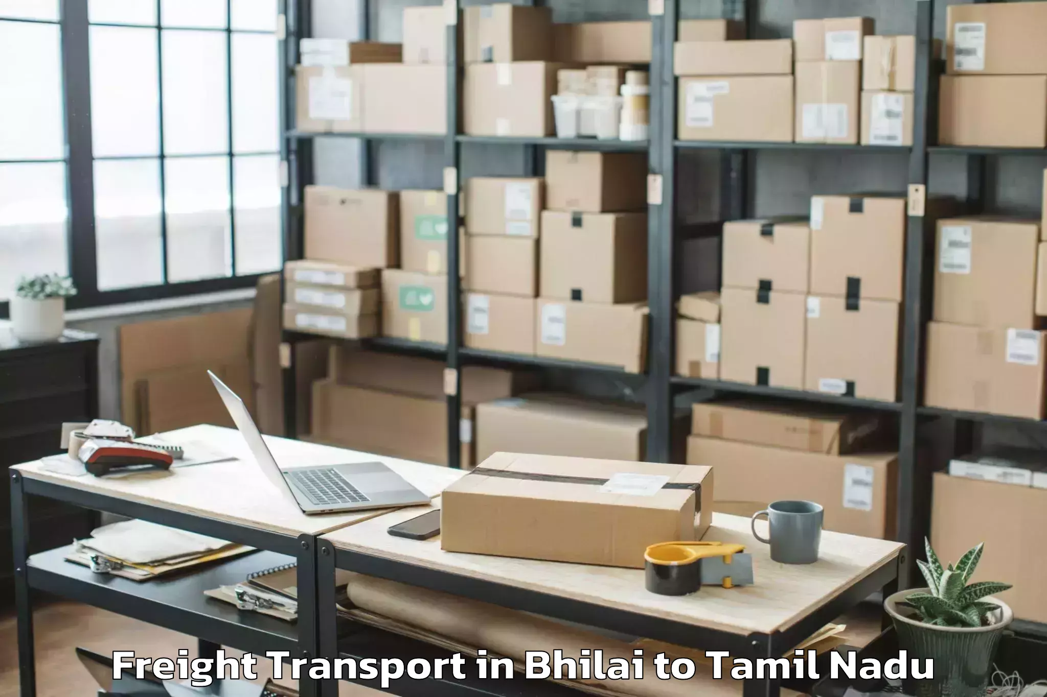 Easy Bhilai to Vettavalam Freight Transport Booking